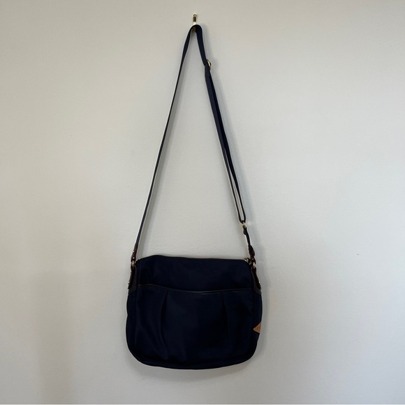 MZ Wallace Paige Nylon Crossbody in Navy & Tan - Picture 5 of 12